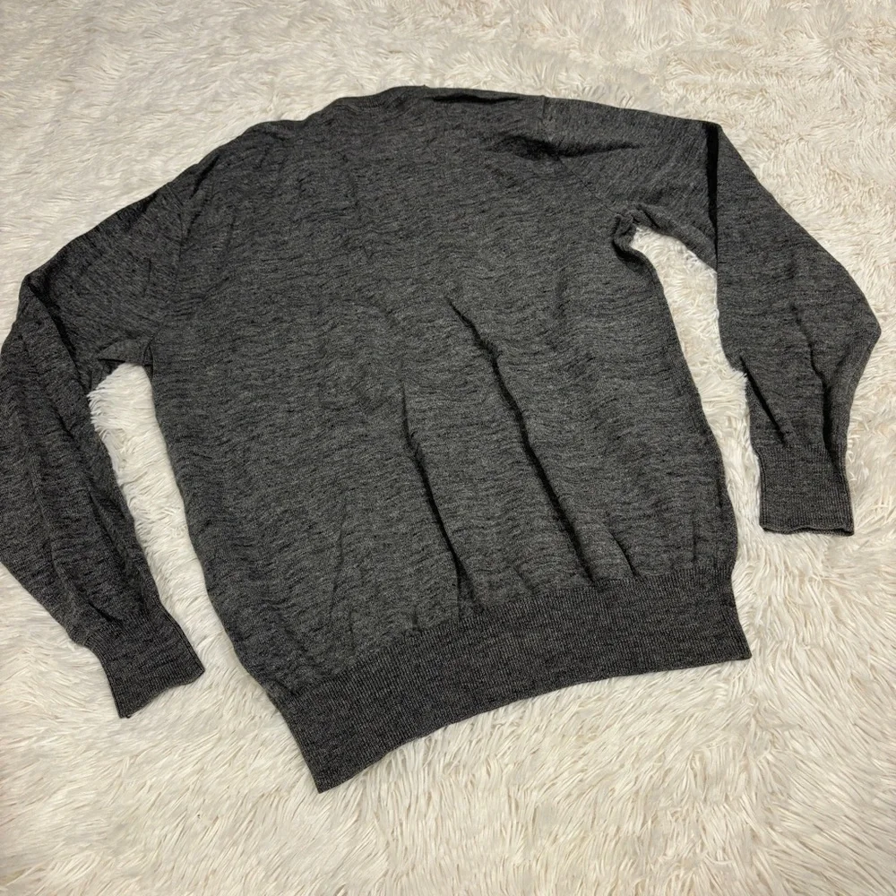 J. Crew Men’s Cotton Crew Neck Raglan Sweater Gray Size Small